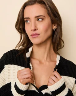 Cass Pullover Brule and Noir Stripe