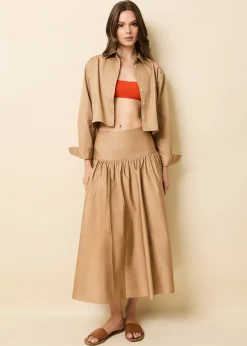 Cropped Avril Top Camel