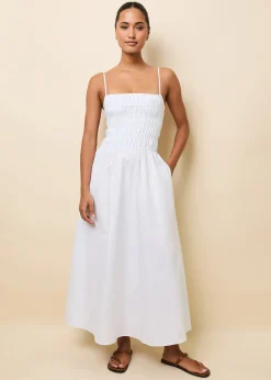 Delta Midi Dress Optic White