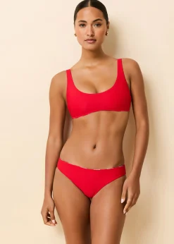 Elle Reversible Bikini Bottom Lipstick Red / Lavender