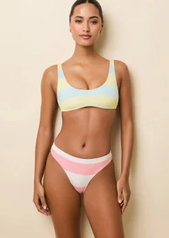 Elle Reversible Bikini Bottom Gelato Stripe