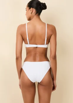 Eva Eyelet Bikini Bottom Optic White