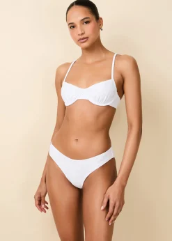 Eva Eyelet Bikini Top Optic White