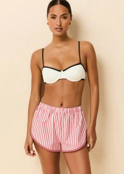 Lester Short Washed Red / Optic White Stripe