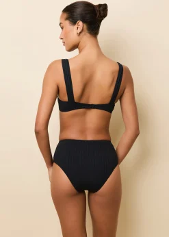 Lilo Ribbed Bikini Top Noir