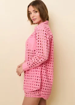 Oxford Tunic Classic Eyelet Taffy Pink