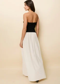 Strapless Soglio Dress Noir / Brule