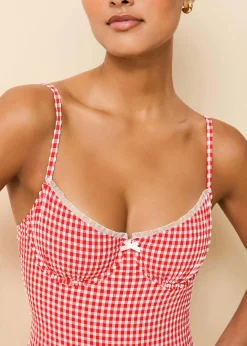 Taylor One Piece Red Gingham